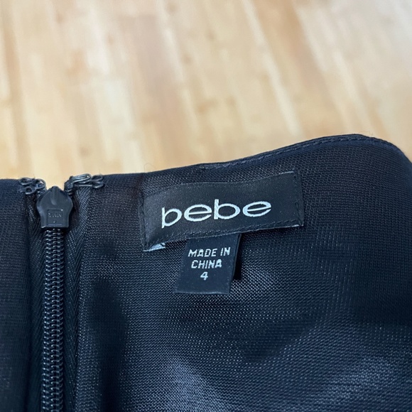 Black bebe skirt with pleated detail. - Picture 4 of 4